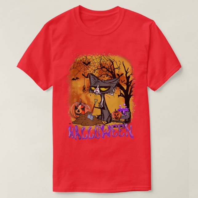 Camiseta Halloween Cat Halloween Costume  (Frente do Design)