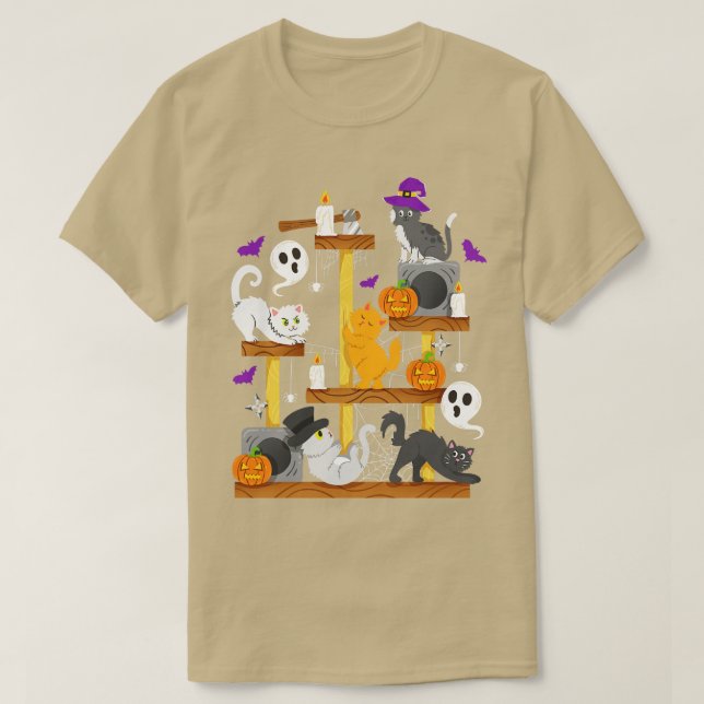 Camiseta Halloween Cat Halloween Figurume 1 (Frente do Design)