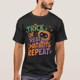 Camiseta 🤖 Halloween Chatbot AI Engraçado ou 👻 Tratar 🎃