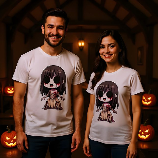 Camiseta Halloween Chibi No Assustador Do Halloween Design (Criador carregado)