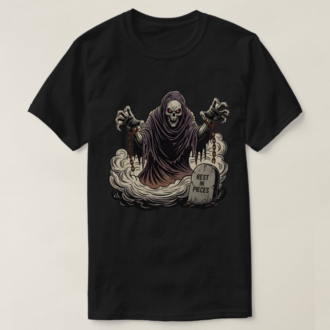 Camiseta Halloween Chocou o Horror da Receptora (Frente do Design)