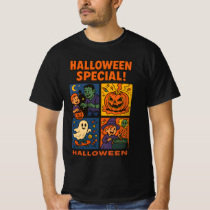 Camiseta Halloween Comic Vintage Unisex Masculino Feminino