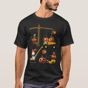 Camiseta Halloween Construção de crianças engraçadas Dia da