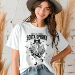 Camiseta Halloween Coquette Funny Spooky Ghost<br><div class="desc">A Coqueta Halloween Engraçado Spooky Ghost Tri-Blend Shirt apresenta o texto "Sorta Doce Sorta Spooky" na tipografia moderna com um fantasma vestindo um arco e um vestido com flores. Perfeito para festas de Halloween e comemorações. Criado pelo Evco Studio www.zazzle.com/store/evcostudio</div>