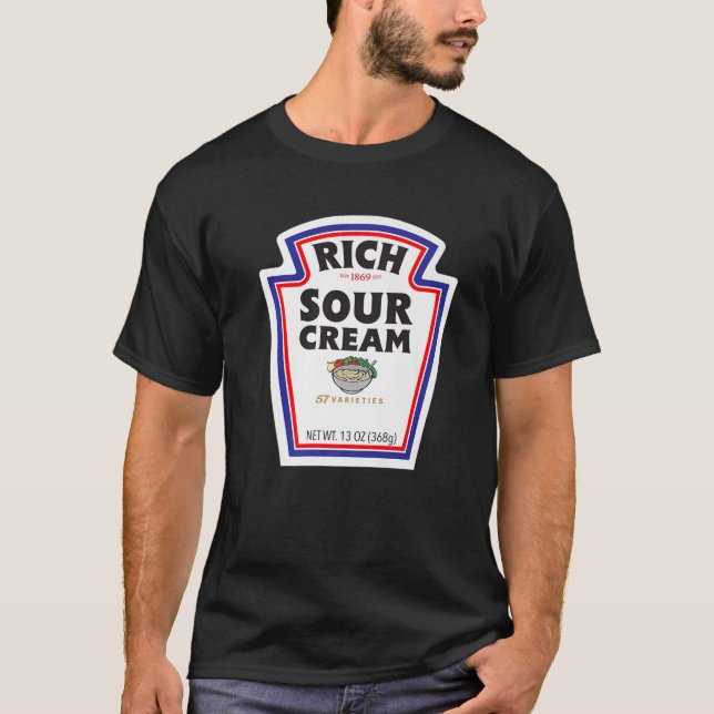 Camiseta Halloween Correspondendo Costume Rich Sour Cream B (Frente)