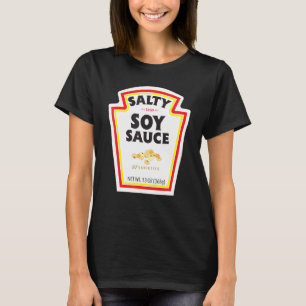 Camiseta Halloween Correspondendo Costume Salty Soy Sauce B