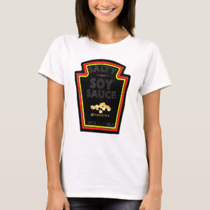 Camiseta Halloween Correspondendo Costume Salty Soy Sauce B