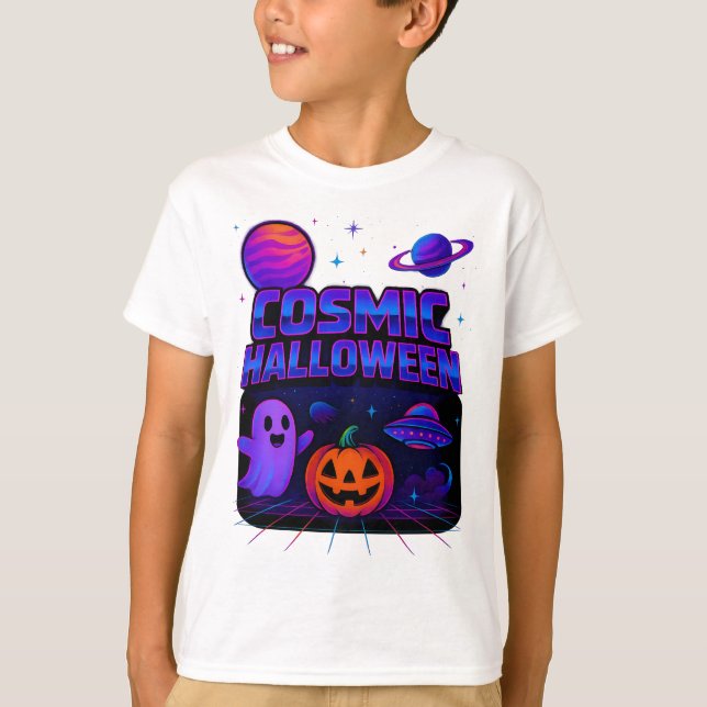 Camiseta Halloween Cosmic Clothes Space Galaxy Unisex (Frente)