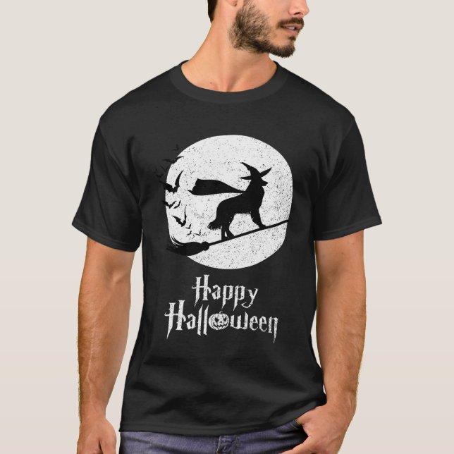 Camiseta Halloween Costume Belga Shepherd (Frente)