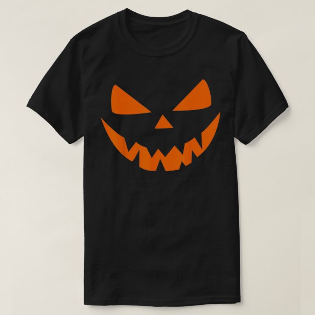 Camiseta Halloween Costume Jack O' Lantern Pumpkin Face Wom (Frente do Design)
