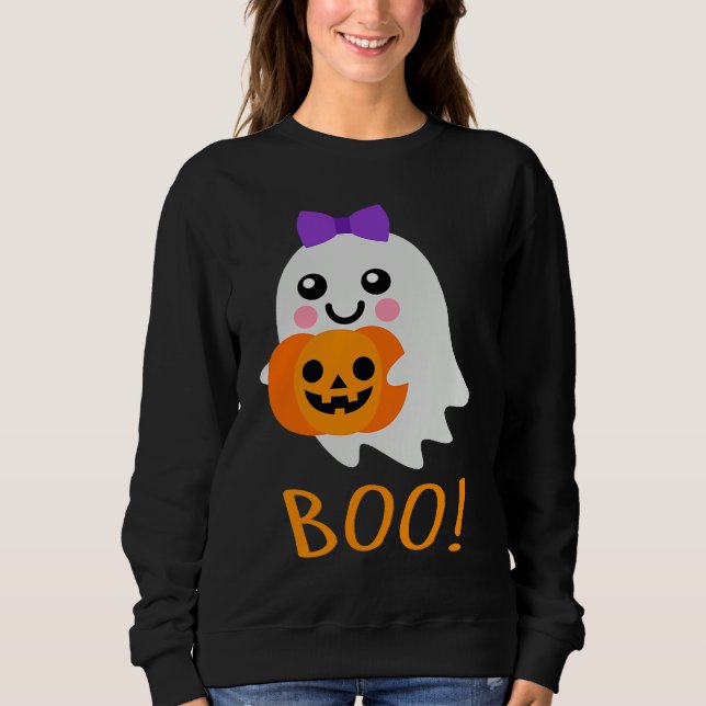 Camiseta Halloween Costume  Sweet Ghost Jack o Lantern (Frente)
