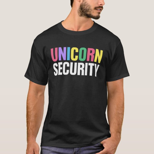 Camiseta Halloween Costume Unicorn Security (Frente)