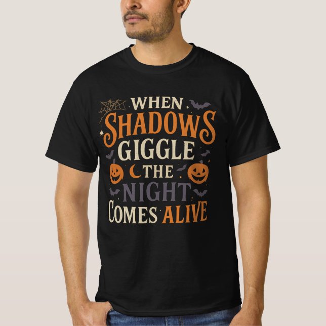 Camiseta Halloween Cote T Shirt Design Shadow Night (Frente)