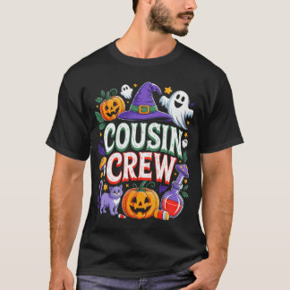 Camiseta Halloween Cousin Crew Boo Pumpkin for Kid Girl Boy