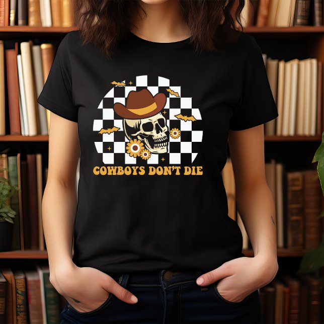 CAMISETA HALLOWEEN COWBOY SKULL COWBOYS NÃO MORREM (Criador carregado)