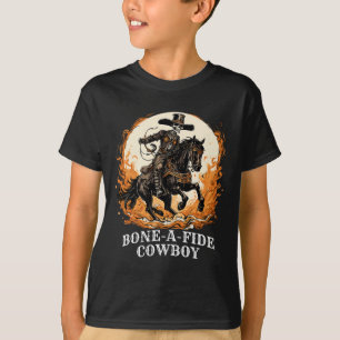 Camiseta Halloween Cowboy Spookey Skeleton Rodeo Horse