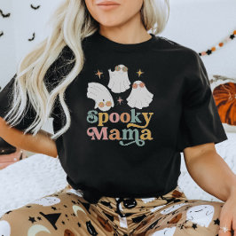 Camiseta Halloween Cute Spooky Mama Retro Font