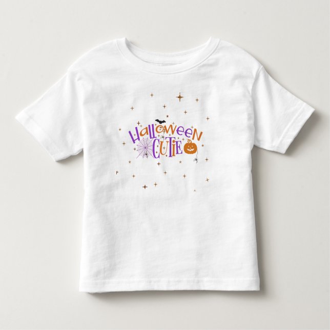 Camiseta Halloween Cutie - Pumpkin Bat Spider Web (Frente)