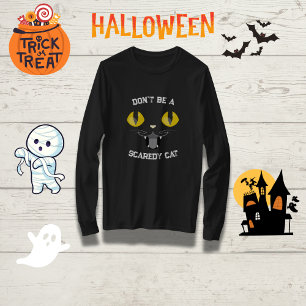 Camiseta Halloween da família "Não seja um gato assustador"