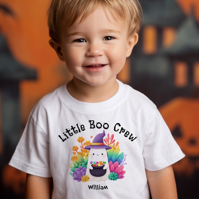 Camiseta Halloween Da Pequena Tripulação (Little Boo Crew Halloween Toddler T-shirt)
