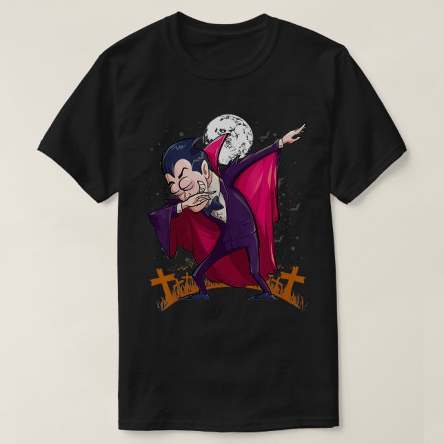 Camiseta Halloween Dabbing Dracula Dab Vampire Funny Easy C (Frente do Design)