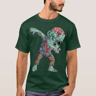 Camiseta Halloween Dabbing Zombie Brain Engraçado Boys Dab 
