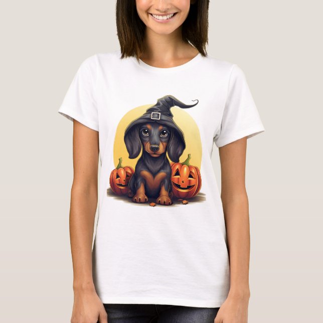 Camiseta Halloween Dachshund (Frente)