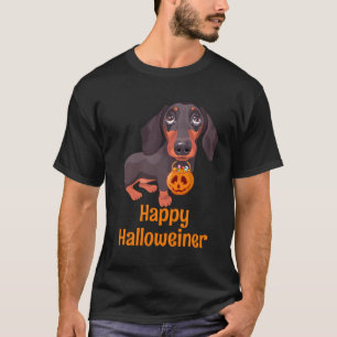Camiseta Halloween Dachshund Por Feliz Halloweiner