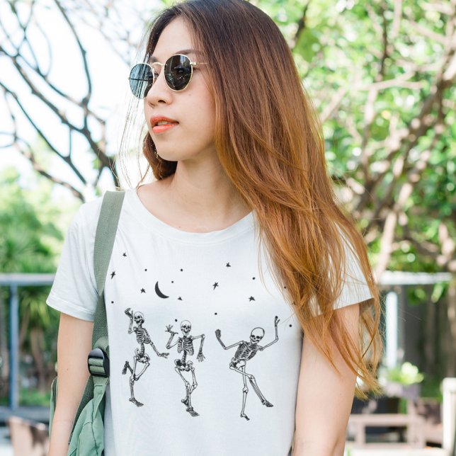 Camiseta Halloween Dancing Skeletons (Criador carregado)