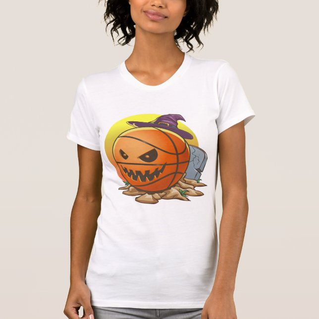 Camiseta Halloween de basquete (Frente)