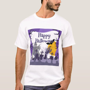 Camiseta Halloween De Casa Assombrada No Escuro