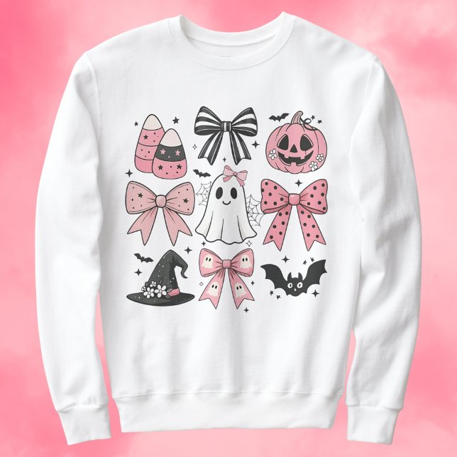 Camiseta Halloween de coquete rosa-claro (Criador carregado)