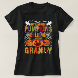 Camiseta Halloween de Férias: Meus Pumpkins Favoritos Me Ch