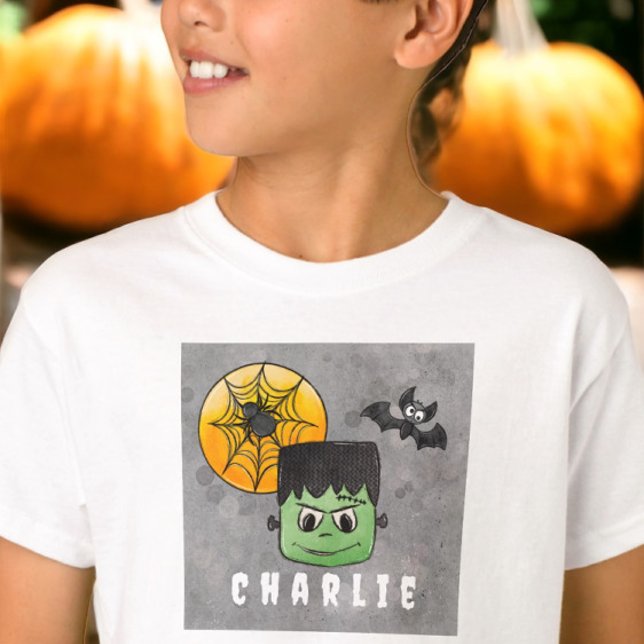 Camiseta Halloween de Frankenstein Personalizado (Criador carregado)