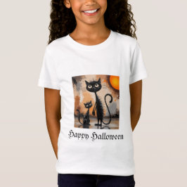 Camiseta Halloween de Gato Pequeno