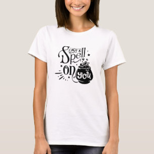 Camiseta Halloween de grafite branco minimalista