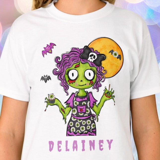 Camiseta Halloween de Padeiro Zumbi Personalizado para Cria (Criador carregado)