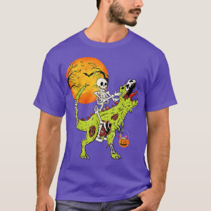 Camiseta Halloween Dinossaur Zombie T Re Skeleton Boys Todd