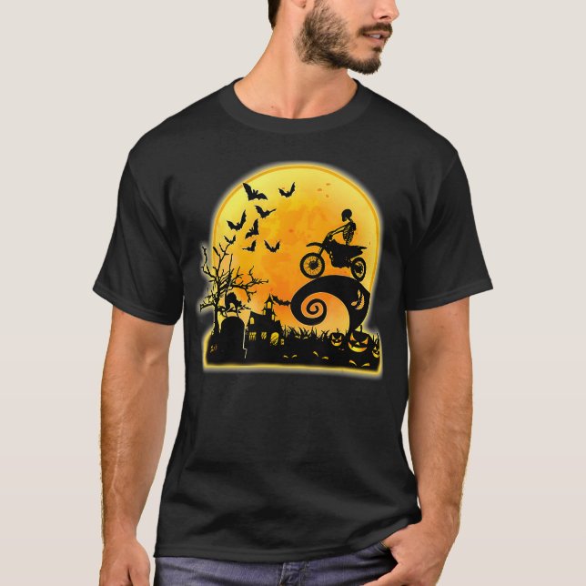 Camiseta Halloween Dirt Bike Costume Funny Motocross Dirt B (Frente)