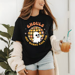 Camiseta Halloween Disco Party Ghoul Modern Funny<br><div class="desc">Ghoul Modern Funny Tri-Blend Shirt do Festa de Disco de Halloween apresenta o texto "Ghouls só quer se divertir" na tipografia moderna em torno de uma bola espumante de disco com um fantasma fofo. Perfeito para festas de Halloween e comemorações. Criado pelo Evco Studio www.zazzle.com/store/evcostudio</div>