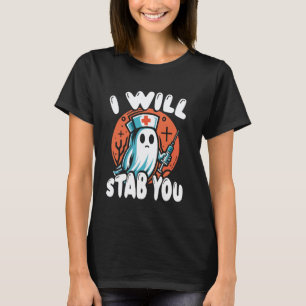 Camiseta Halloween Divertido Para Mulheres Enfermeira RN LP