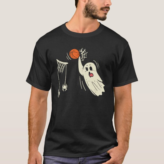 Camiseta Halloween do Anel de Aranha Dunk de Basquete do Fa (Frente)