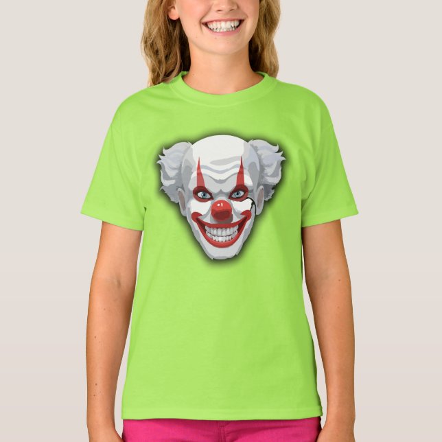 Camiseta Halloween do Carnaval de Palhaço Assustador (Frente)