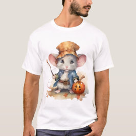 Camiseta Halloween do rato de aquarela