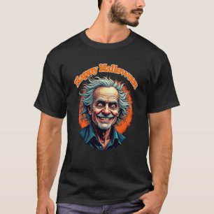 Camiseta Halloween do velho velho homem Mau indecente e vel