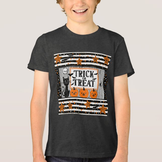 Camiseta Halloween Doces ou Travessuras (Frente)