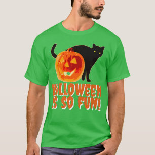 Camiseta Halloween é um gato preto tão divertido JackOLante