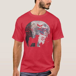 Camiseta Halloween Elkhound, Graves, Watercolor Moon & Haun