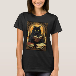 Camiseta Halloween em Capa Dura Um Gato Lendo Livros