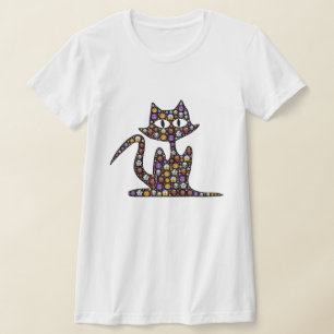 Camiseta Halloween Emoji Black Cat